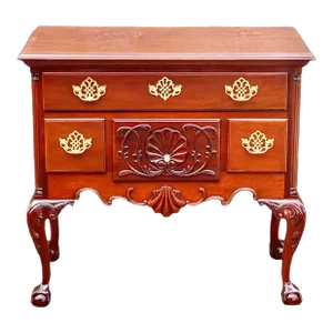 Councill Craftsmen Vintage Chippendale Style Mahogany Lowboy on Ball & Claw Feet