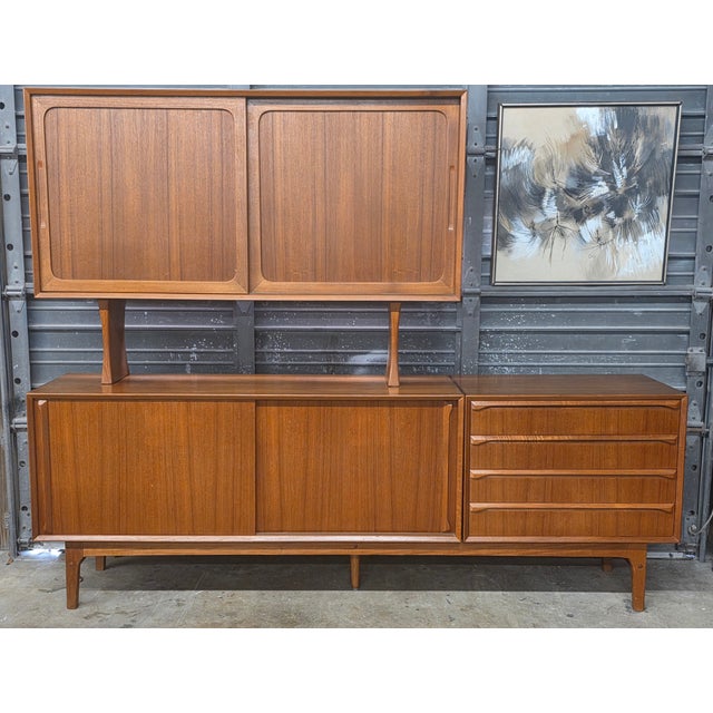 1950s Modular 3 Piece Danish Teak Hutch For Sale - Image 9 of 12