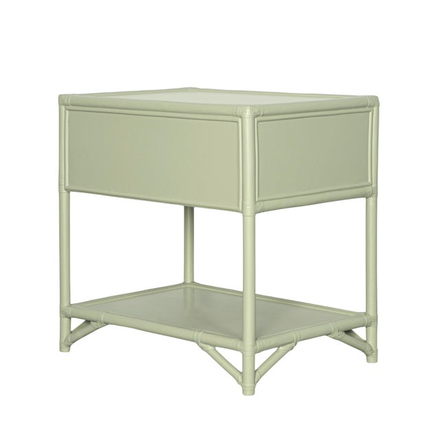 Wood Olympia One-Drawer Nightstand in Celery Green For Sale - Image 7 of 9