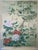 A striking, oversized (30 \times 40 inches) vintage watercolor and tempera painting on authentic woven silk, rendered in...