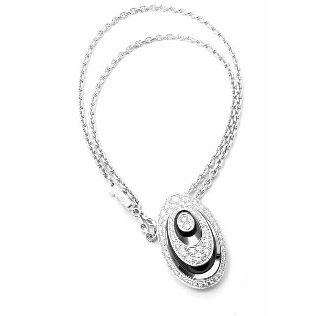 Cartier Hypnose 18k White Gold Diamond Silk Cord Chain Necklace For Sale In Philadelphia - Image 6 of 10
