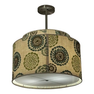 Lotus Blue Abba Double Light Pendant For Sale