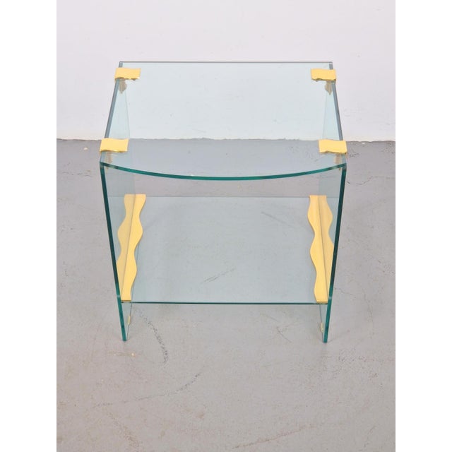 Vintage Regency Brass and Glass Side Table, 1970s For Sale - Image 12 of 12