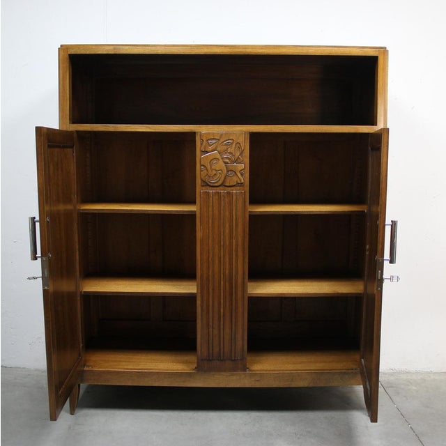Wood Art Deco French Cabinet, 1920s For Sale - Image 7 of 9