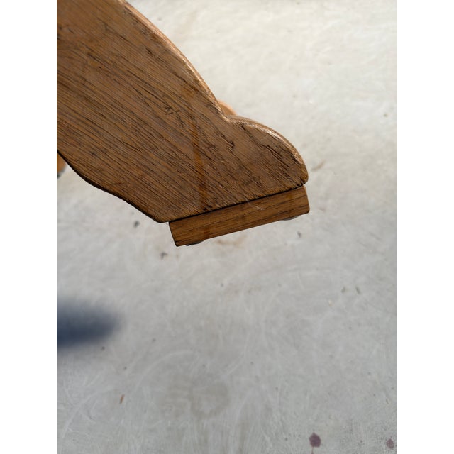 Brutalist Dutch Oak and Leather X-Frame Chairs by Bram Sprij, 1960s, Set of 6 For Sale - Image 15 of 16