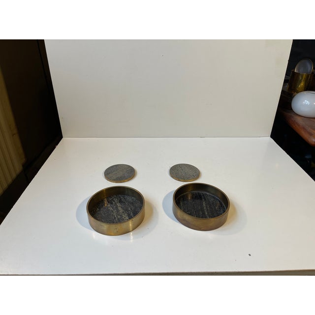 1970s Mid-Century Natural Stone Wine and Drink Coasters from Saulo, Norway, 1960s, Set of 4 For Sale - Image 5 of 10