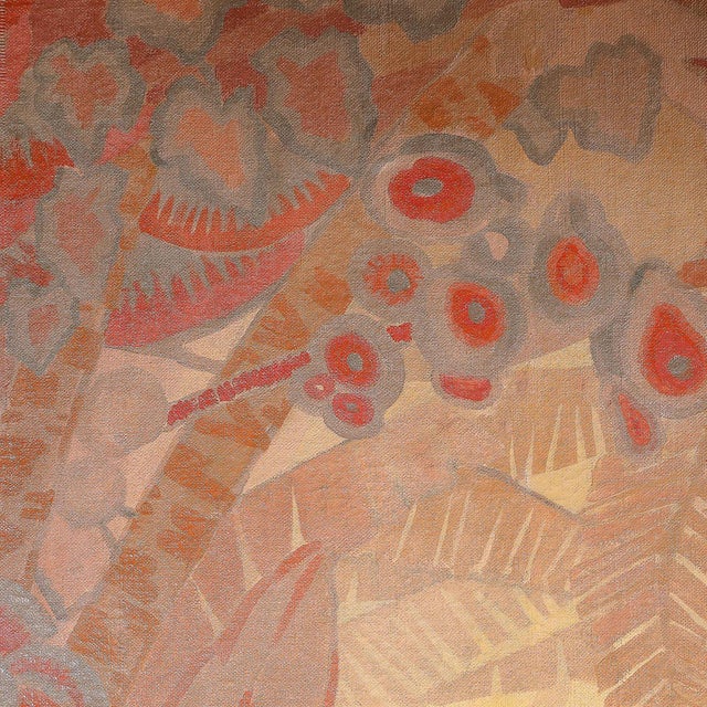 1930s Art Deco Signed Gaston Andre Oil on Canvas Tropical Landscape of Palms For Sale - Image 5 of 15