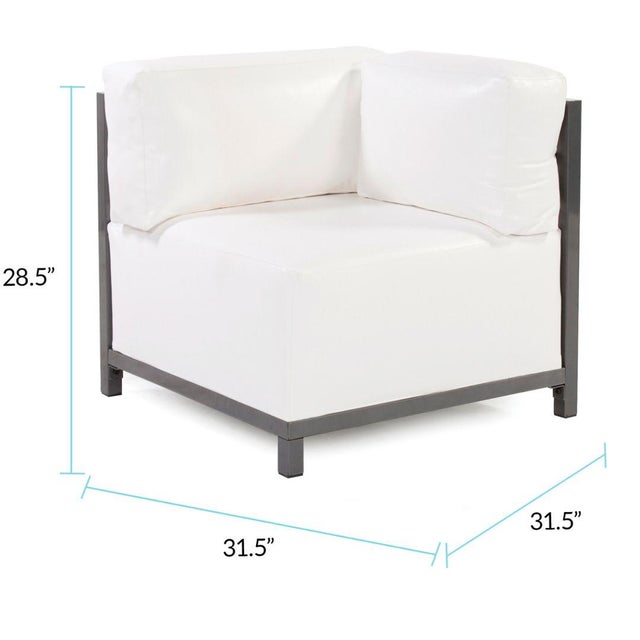 2020s Axis Corner Chair Atlantis White Titanium Frame For Sale - Image 5 of 6