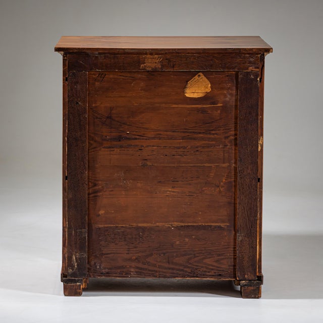 Biedermeier Demi-Cabinet With Pilasters, Circa 1820 For Sale - Image 11 of 12