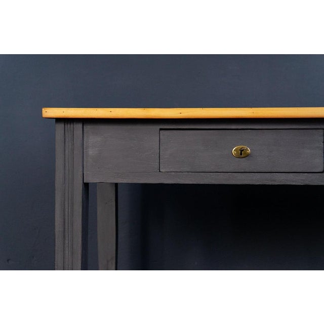 Vintage Table Desk in Oak and Pine For Sale - Image 10 of 15