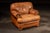 Brown Pair of Vintage Leather Club Chairs With Matching Ottoman by Emerson For Sale - Image 8 of 14