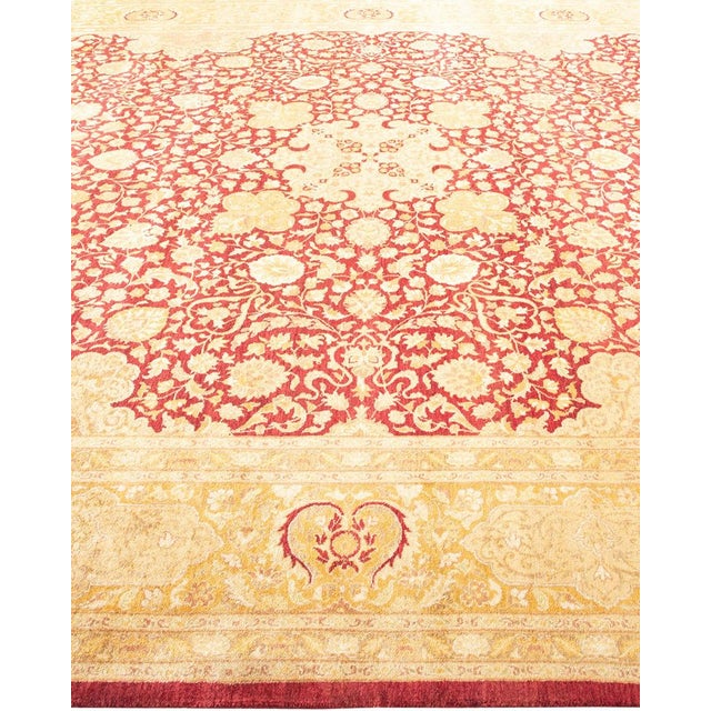 Mogul Collection Hand-Knotted Area Rug - Orange 8' 2" x 10' 6" For Sale - Image 4 of 9