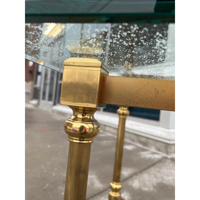 Neotransitional Gothic Brass End Table For Sale - Image 11 of 13