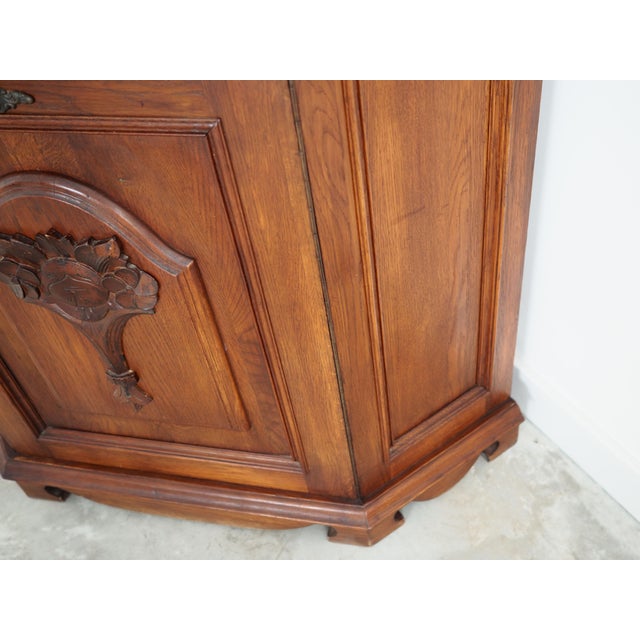 German Oak Corner Cabinet, 1950s For Sale - Image 9 of 18