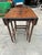 Pair of 1970s Wooden Carved Nesting Game Tables With Flip-Up Sides For Sale - Image 4 of 12