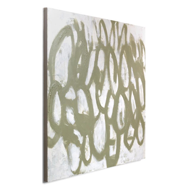 Sounds of Whispers - Original Contemporary Graffiti Abstract Mixed Media Painting on Canvas For Sale - Image 4 of 9