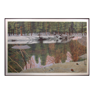 Ordon Mortensen "April in Tahoe" Signed & Numbered Fine Art Woodcut 1985