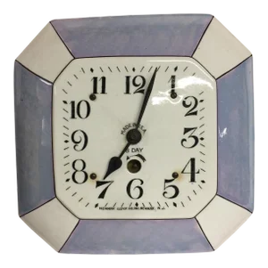 Vintage Delft Eight Day Clock Newark Clock Co.