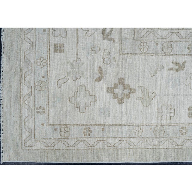Oushak Square Rug 13'11" x 14'6" #17162 For Sale - Image 4 of 8