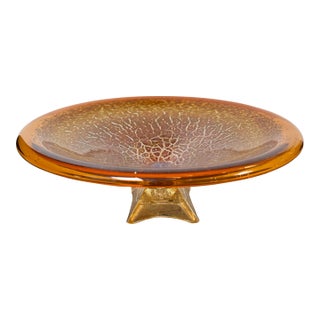 Willsea O’Brien Glass Pedestal Bowl For Sale