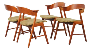 Danish Restored Teak Dining Chairs with Upholstery, 1960s, Set of 4