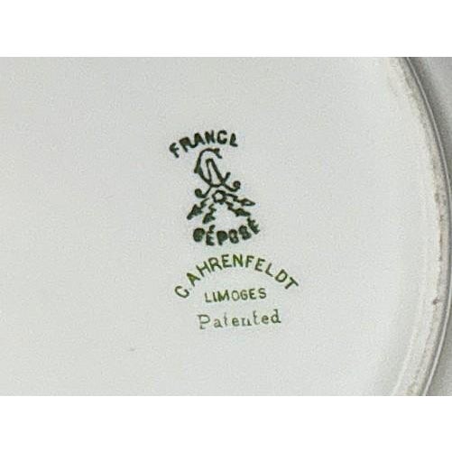 Ceramic French Limoges, Early 20th Century, Despose Plates by C. Ahrenfeldt, 8" - Set of 6 For Sale - Image 7 of 7