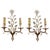 Wall Sconces with Flowers and Leaves from Maison Baguès, 1950s, Set of 2 For Sale - Image 6 of 6