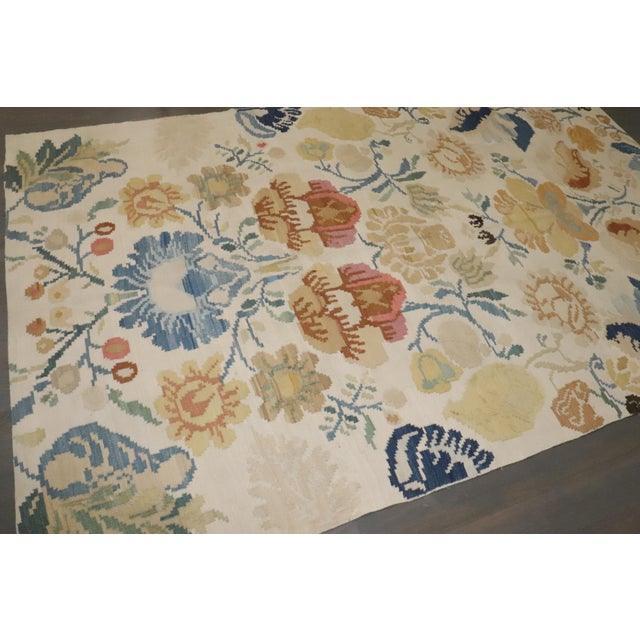 Late 19th Century Zabihi Collection European Besserabian Balkan Kilim - 5'7" x 9'3" For Sale - Image 11 of 11