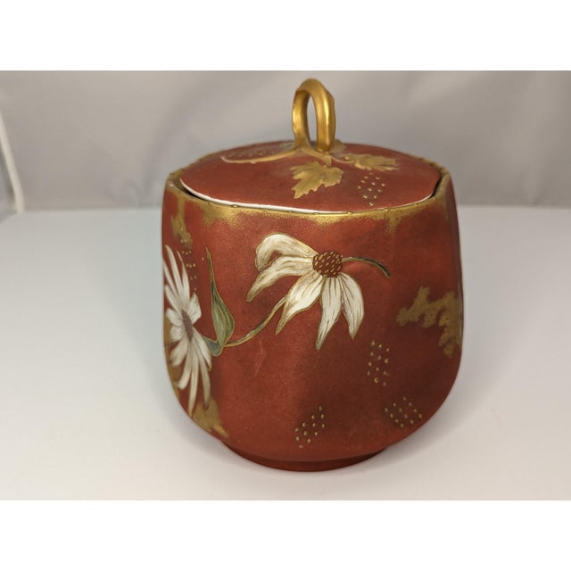 A. Klingenberg Limoges Biscuit Jar for your consideration. The biscuit jar measures approx. 7 inches tall. Base and inside...