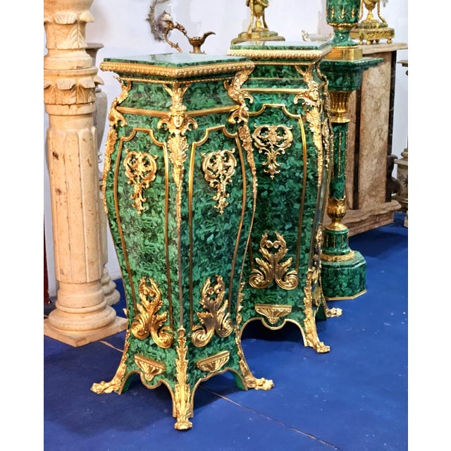 Bring dramatic European elegance into your home with this stunning French Rococo style bombe pedestal. Featuring a...