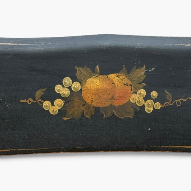 Early 19th Century Attributed Hitchcock Side Chair — Antique Painted Rush Seat For Sale - Image 9 of 15