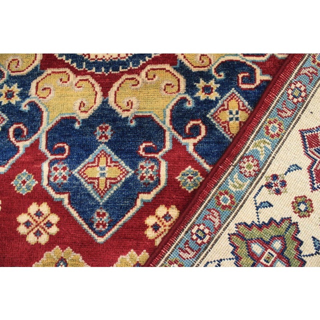 Beige Rustic Kazak Red/Beige Wool Rug - 5'10''x8'9'' For Sale - Image 8 of 10