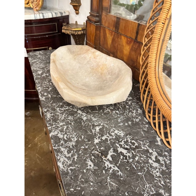 White Large South American Rock Crystal Bowl For Sale - Image 8 of 8