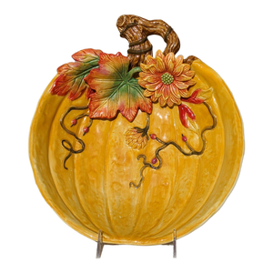 Vintage Fitz and Floyd Harvest Heritage Majolica Style Serving Bowl