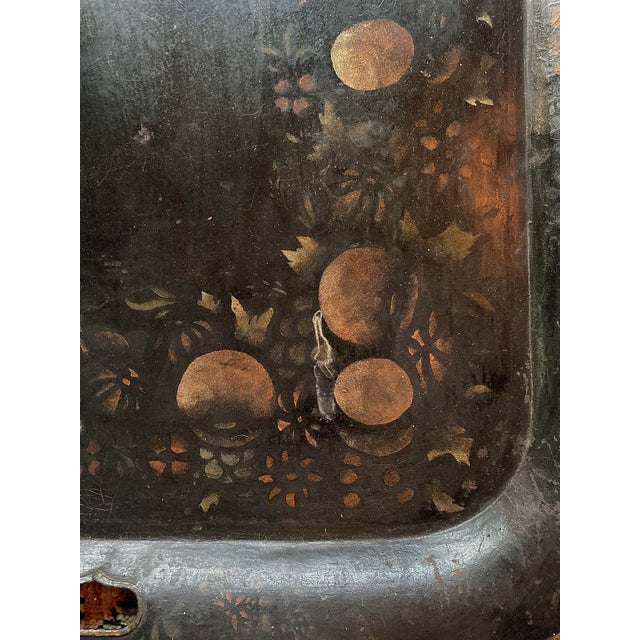 19th Century French Hand-Painted Tole Tray For Sale In Reno/Lake Tahoe - Image 6 of 10