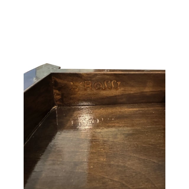 Wood Bespoke Side Table, by Legendary Craftsman L. Rossi For Sale - Image 7 of 7