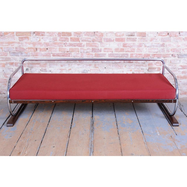 Bauhaus Sofa in Chrome-Plated Steel by Robert Slezák, Czech, 1930s For Sale - Image 11 of 16