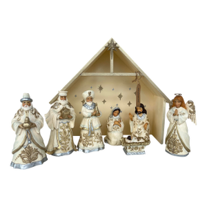 Jim Shore Hearthwood Creek Mini Navtivity Blessings From Bethlehem Set of 8