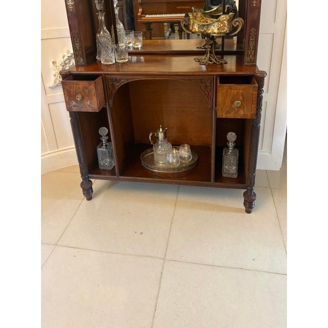 Antique Regency Open Bookcase in Rosewood with Brass Inlaid, 1820 For Sale - Image 4 of 18