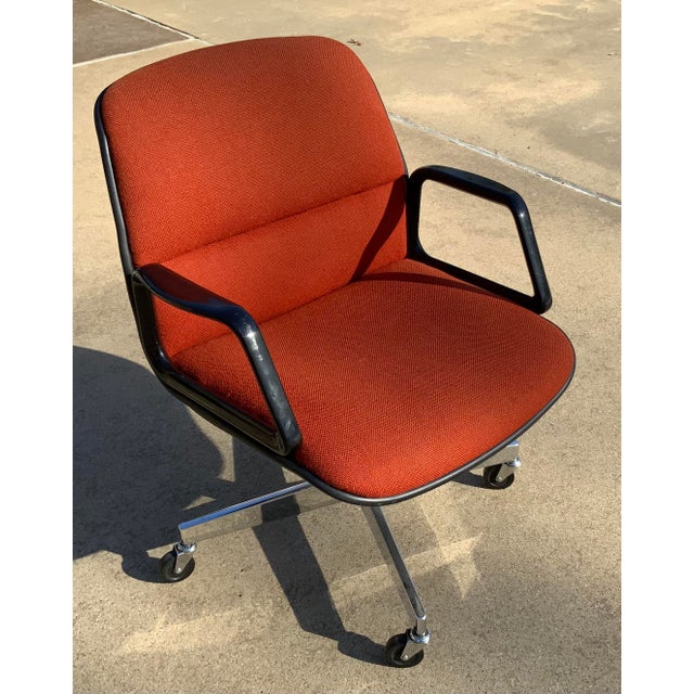 Vintage Mid Century Swivel Burnt Orange Office Chair Chairish