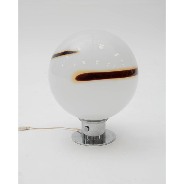 Large Murano Glass Globe Lamp, 1970s For Sale - Image 4 of 4