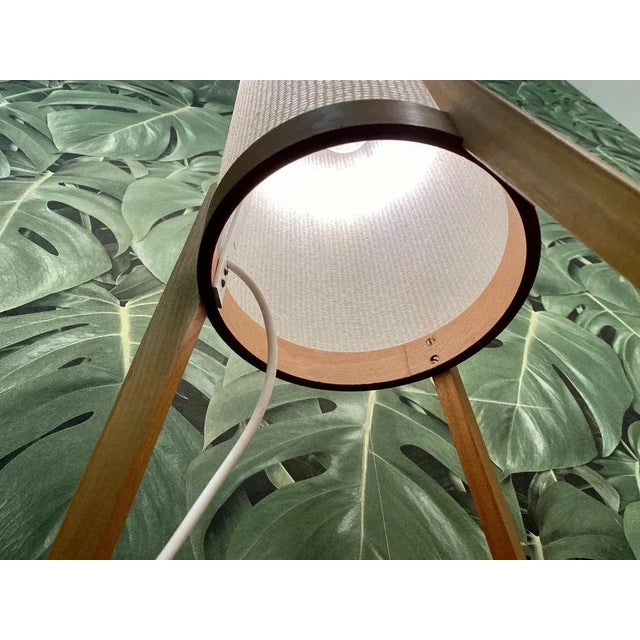 Mid-Century Teak Tripod Rocket Floor Lamp, 1950 For Sale - Image 16 of 18