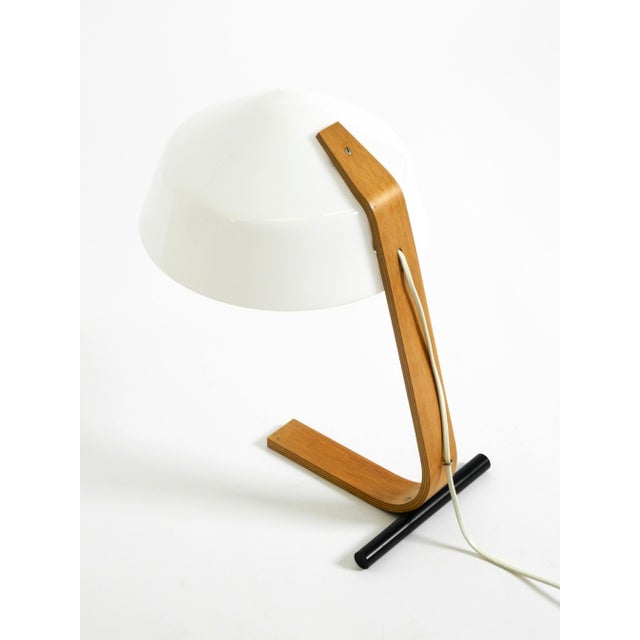 Vintage Space Age Plywood Table Lamp with Plastic Shade from Temde Leuchten, 1960s For Sale - Image 9 of 18
