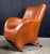 Leolux Gerard Van Den Berg Style Leolux Cognac Leather Lounge Chair and Ottoman, Netherlands, 1990s For Sale - Image 4 of 16