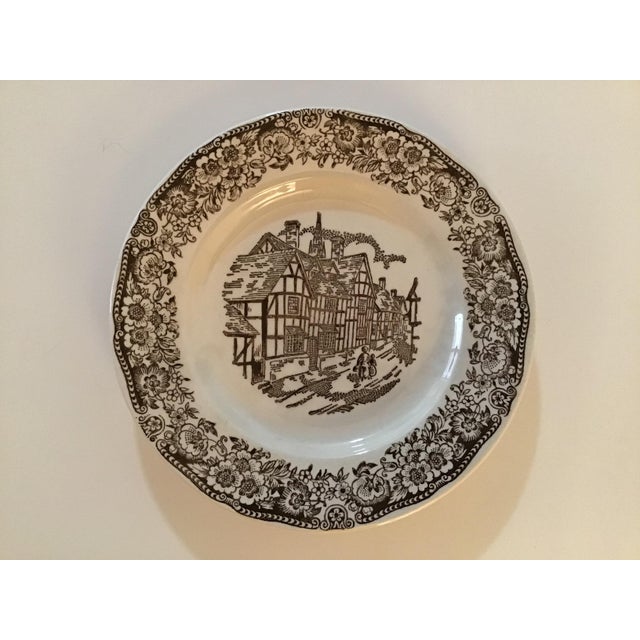 Vintage Tudor Village Side Plates By Broadhurst Ironstone Staffordshire Style England Set Of 4 Chairish