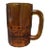 Vintage Amber Color Heavy Glass Beer Mug Tankard For Sale