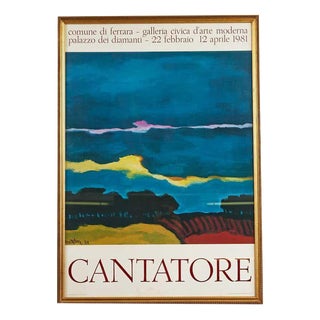 Vintage Cantatore Poster, Ferrara Gallery, 1981 For Sale