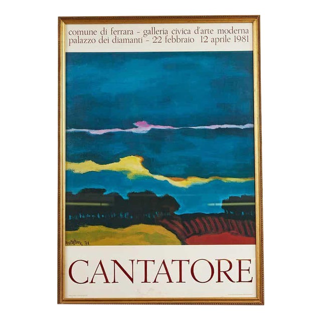 Vintage Cantatore Poster, Ferrara Gallery, 1981 For Sale