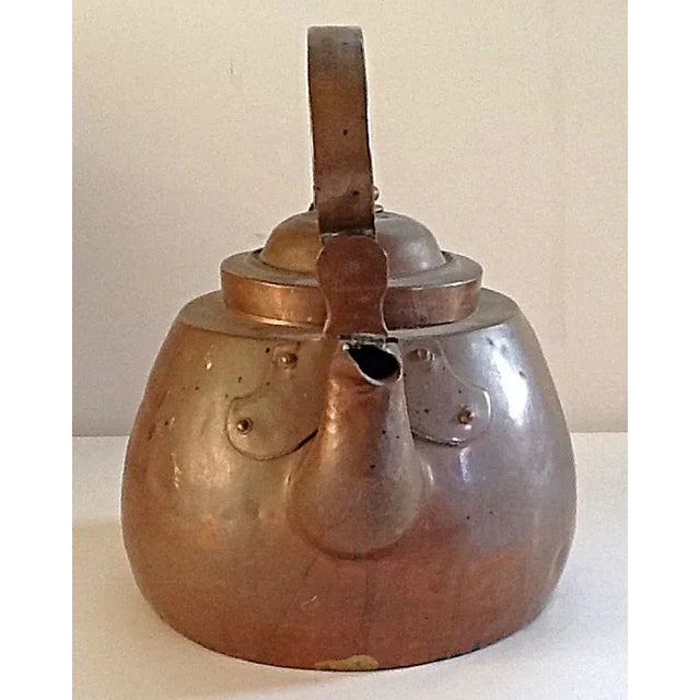 Early Hand Forged Copper Kettle For Sale - Image 4 of 8