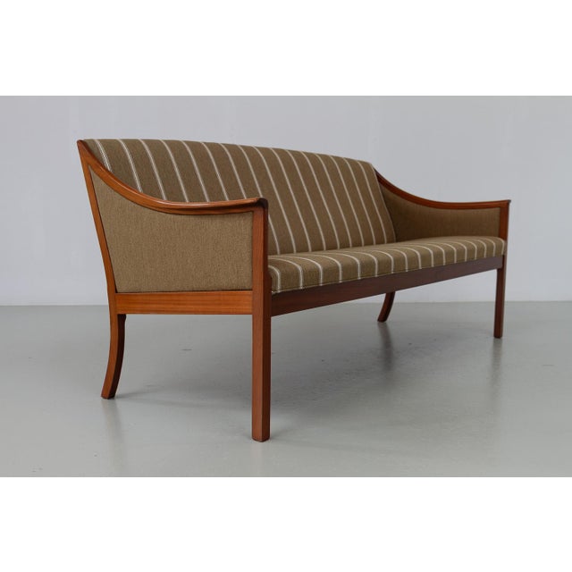 Wood Set of Danish Lounge Chair and 3-Seater Sofa by Ole Wanscher for PJ Møbler, 1960s For Sale - Image 7 of 18
